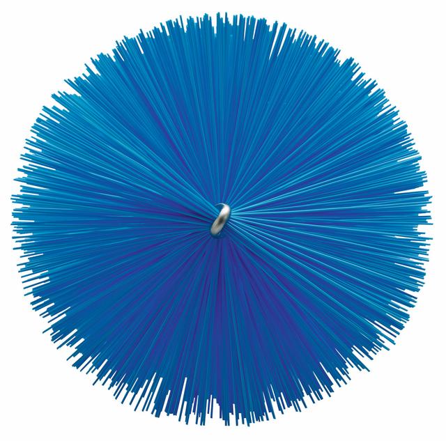 Tube Brush f/flexible handle 53515 or 53525, Ø90 mm, 200 mm, Medium, Blue