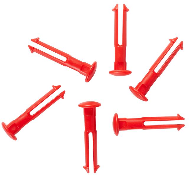 Vikan 6 spare part pins for 1011x & 1013x, Red