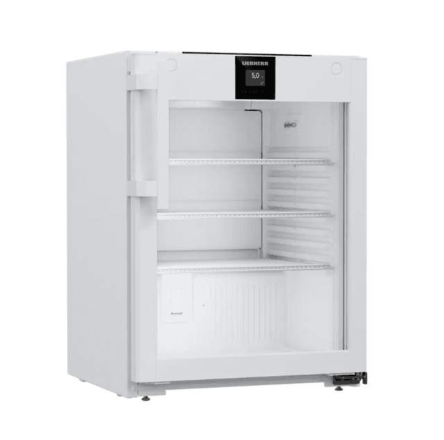 Liebherr HMTvh 1511 pharmaceutical refridgerator, +5 °C, 97 L, fan-assisted cooling, compliant with DIN 13277, glass door