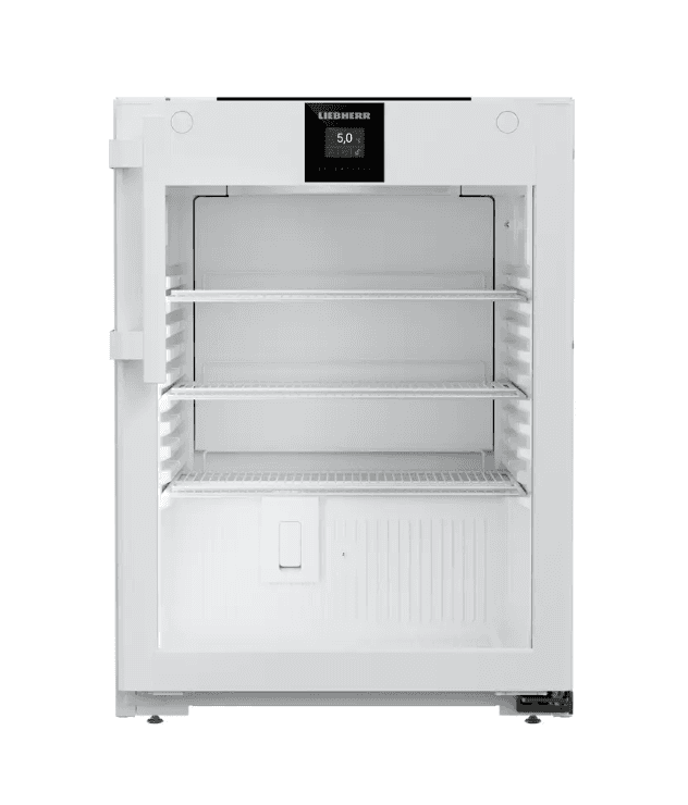 Liebherr HMTvh 1511 pharmaceutical refridgerator, +5 °C, 97 L, fan-assisted cooling, compliant with DIN 13277, glass door