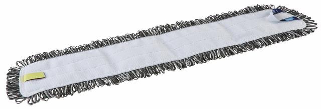Vikan Damp 47 Dark microfiber mop, 60 cm, Hook & loop, Grey