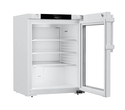 Liebherr HMTvh 1511 pharmaceutical refridgerator, +5 °C, 97 L, fan-assisted cooling, compliant with DIN 13277, glass door