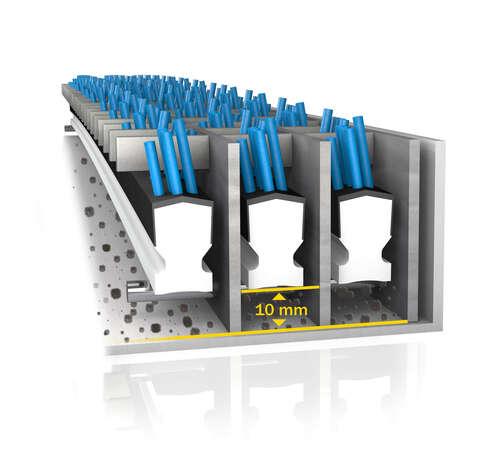 ProfilGate® xs65 dry tire cleaning system, WLH (mm) 718 x 980 x 65, 1 x V2A-Tray, 2 x Grate