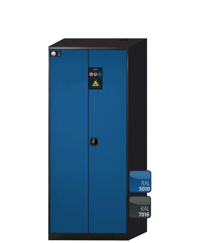 Asecos CS-CLASSIC model CS.195.081 cabinet, (mm) 810 x 520 x 1950, 3x shelf, 1x perforated insert, 1x bottom collecting sump; galvanised steel Asecos CS-CLASSIC model CS.195.081 cabinet, (mm) 810 x 520 x 1950, 3x shelf, 1x perforated insert, 1x bottom collecting sump; galvanised steel