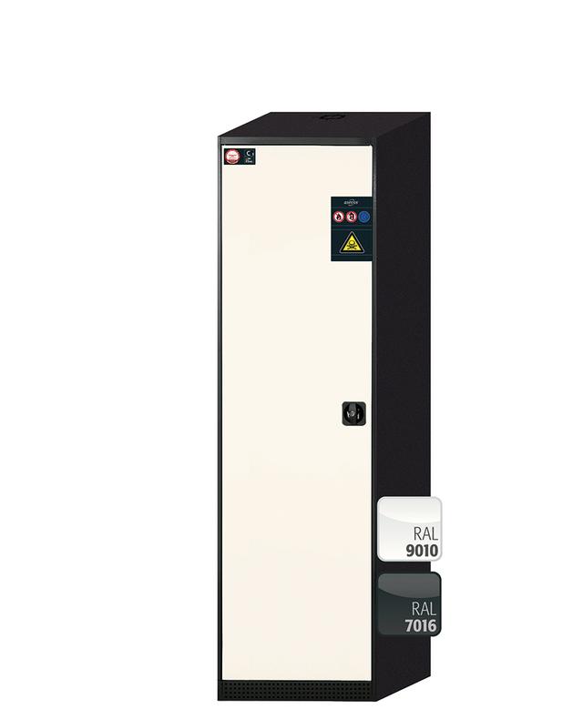 Asecos CS-CLASSIC model CS.195.054 cabinet, (mm) 545 x 520 x 1950, 3x shelf, 1x perforated insert, 1x bottom collecting sump; galvanised steel Asecos CS-CLASSIC model CS.195.054 cabinet, (mm) 545 x 520 x 1950, 3x shelf, 1x perforated insert, 1x bottom collecting sump; galvanised steel