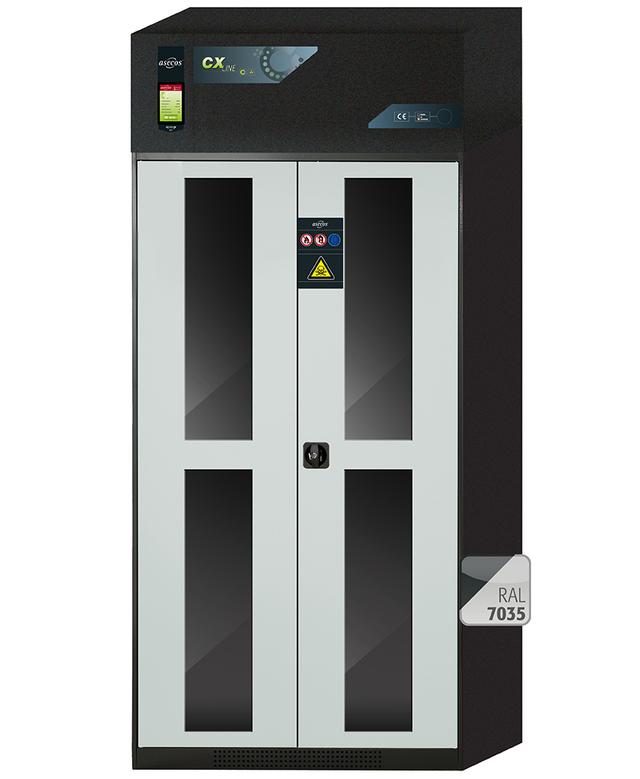 Asecos CX-CLASSIC-G model CX.229.105.WDFW cabinet, (mm) 1055 x 520 x 2290, 3x shelf, 1x perforated insert, 1x bottom collecting sump; galvanised steel Asecos CX-CLASSIC-G model CX.229.105.WDFW cabinet, (mm) 1055 x 520 x 2290, 3x shelf, 1x perforated insert, 1x bottom collecting sump; galvanised steel