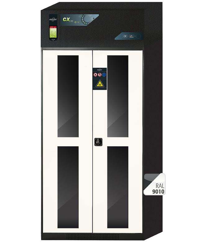 Asecos CX-CLASSIC-G model CX.229.105.WDFW cabinet, (mm) 1055 x 520 x 2290, 3x shelf, 1x perforated insert, 1x bottom collecting sump; galvanised steel Asecos CX-CLASSIC-G model CX.229.105.WDFW cabinet, (mm) 1055 x 520 x 2290, 3x shelf, 1x perforated insert, 1x bottom collecting sump; galvanised steel
