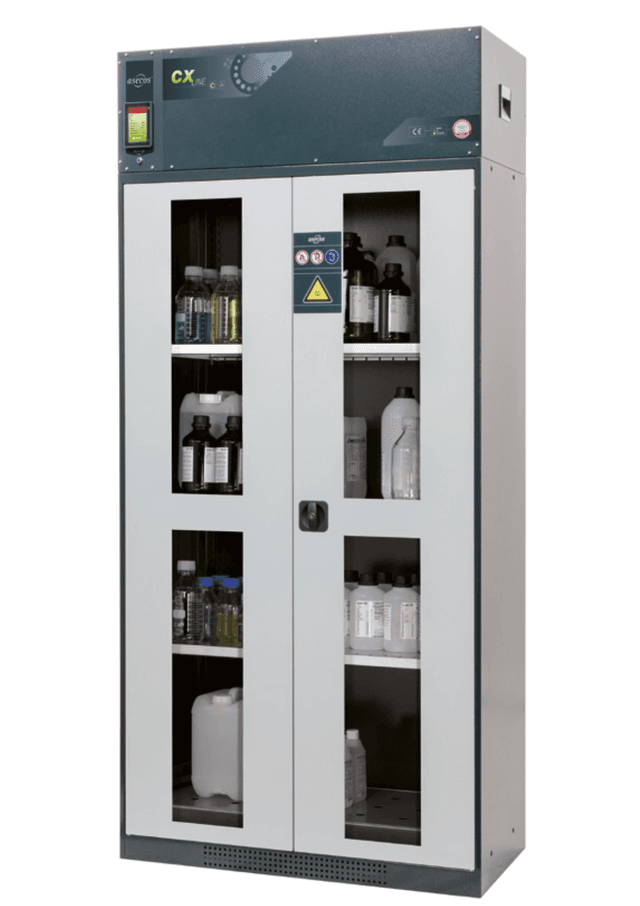 Asecos CX-CLASSIC-G model CX.229.105.WDFW cabinet, (mm) 1055 x 520 x 2290, 3x shelf, 1x perforated insert, 1x bottom collecting sump; galvanised steel Asecos CX-CLASSIC-G model CX.229.105.WDFW cabinet, (mm) 1055 x 520 x 2290, 3x shelf, 1x perforated insert, 1x bottom collecting sump; galvanised steel