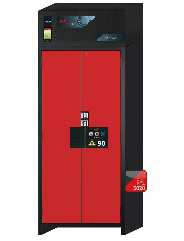 Asecos FX-PEGASUS-90 model FX90.229.090.WDAC cabinet, (mm) 893 x 615 x 2294, 3x shelf, 1x perforated insert, 1x bottom collecting sump; steel Asecos FX-PEGASUS-90 model FX90.229.090.WDAC cabinet, (mm) 893 x 615 x 2294, 3x shelf, 1x perforated insert, 1x bottom collecting sump; steel