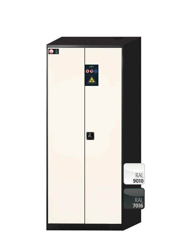 Asecos CS-CLASSIC model CS.195.081 cabinet, (mm) 810 x 520 x 1950, 3x shelf, 1x perforated insert, 1x bottom collecting sump; galvanised steel Asecos CS-CLASSIC model CS.195.081 cabinet, (mm) 810 x 520 x 1950, 3x shelf, 1x perforated insert, 1x bottom collecting sump; galvanised steel
