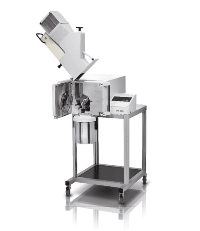 Retsch Cutting Mill SM 200, complete with collecting receptacle, 5 litres and base frame with wheels, 3/N~ 400 V, 50 Hz