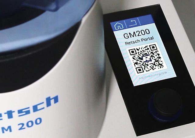 Retsch Knife Mill GRINDOMIX GM 200, complete with 1 litre grinding container of autoclavable plastic, standard lid and knife of stainless steel, 220–240 V, 50/60 Hz