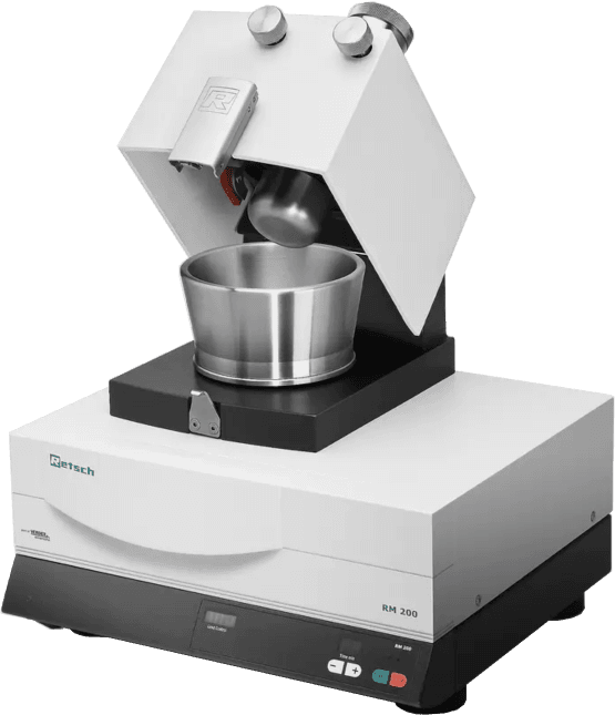 Retsch Mortar Grinder RM 200, complete with scraper of PU, 230 V, 50 Hz