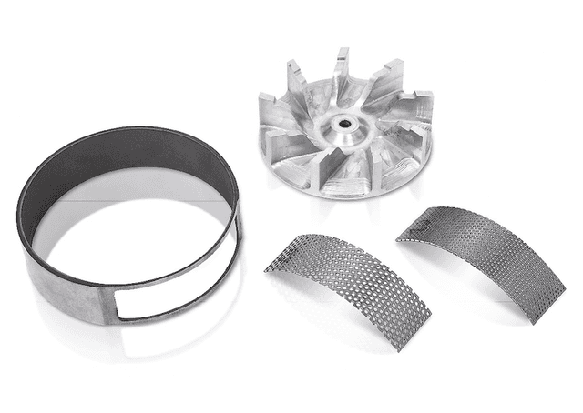 Retsch Cyclone Mill TWISTER, complete with rotor, grinding ring, sieve section (1.0 mm and 2.0 mm), wooden plunger and 10 sample bottles 250 ml, 220–240 V, 50/60 Hz