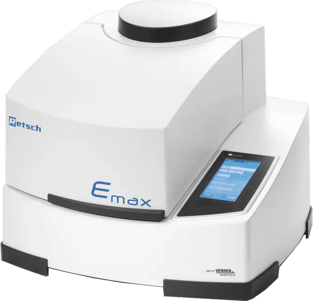 Retsch High Energy Ball Mill Emax, 200–240 V, 50/60 Hz, with 2 grinding stations