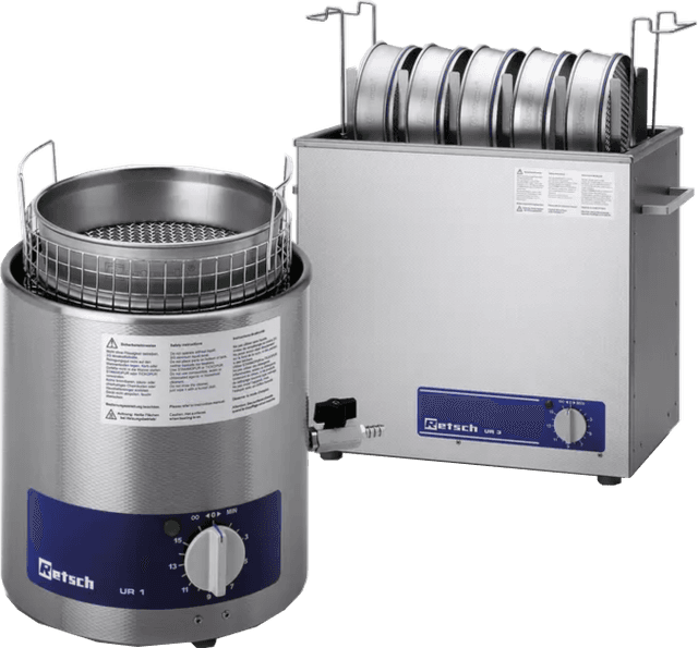 Retsch Ultrasonic Bath UR 3, 220–240 V, 50/60 Hz, oscillation tank 50.0 x 30 x 30 cm, 45 litres Retsch Ultrasonic Bath UR 3, 220–240 V, 50/60 Hz, oscillation tank 50.0 x 30 x 30 cm, 45 litres