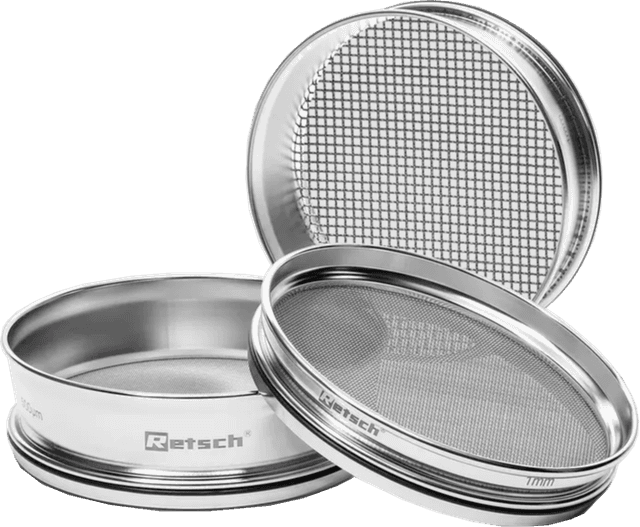 Test sieve 125 µm, ø 200 mm, height 50 mm, ISO 3310/1, stainless steel, wire gauze Test sieve 125 µm, ø 200 mm, height 50 mm, ISO 3310/1, stainless steel, wire gauze